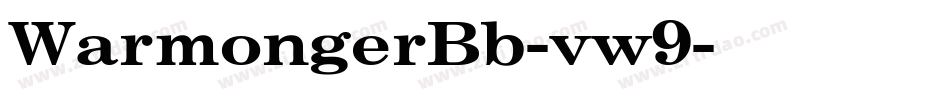 WarmongerBb-vw9字体转换