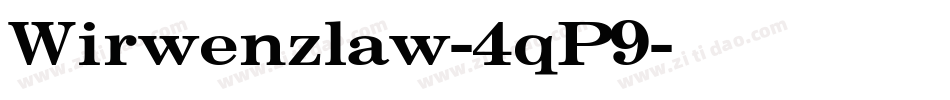 Wirwenzlaw-4qP9字体转换