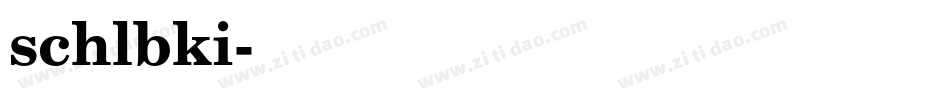 schlbki字体转换