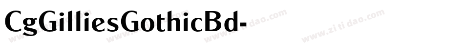 CgGilliesGothicBd字体转换