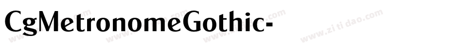 CgMetronomeGothic字体转换