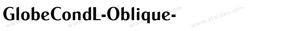 GlobeCondL-Oblique字体转换