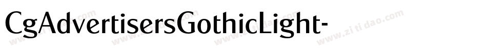CgAdvertisersGothicLight字体转换
