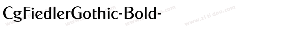 CgFiedlerGothic-Bold字体转换