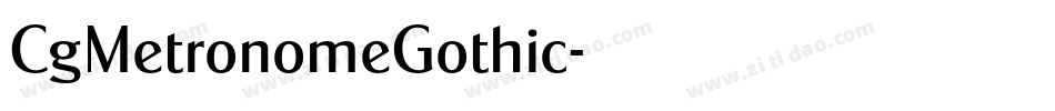 CgMetronomeGothic字体转换