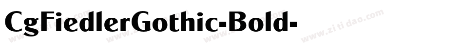 CgFiedlerGothic-Bold字体转换