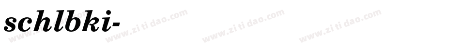 schlbki字体转换
