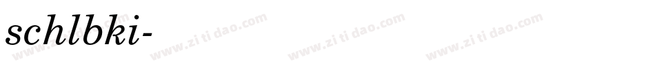 schlbki字体转换