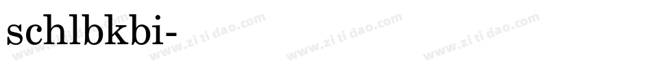 schlbkbi字体转换