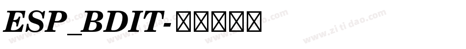 ESP_BDIT字体转换