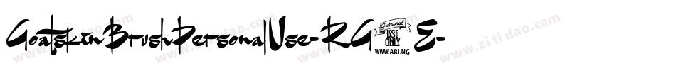 GoatskinBrushPersonalUse-RG5E字体转换