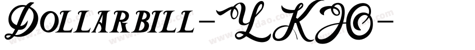 Dollarbill-YKJO字体转换