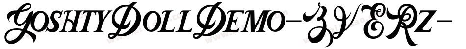 GoshtyDollDemo-ZVERz字体转换