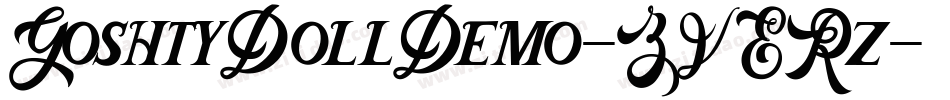 GoshtyDollDemo-ZVERz字体转换