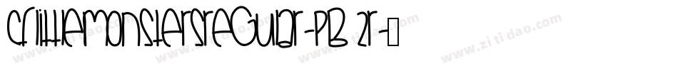 CfLittleMonstersRegular-pB2R字体转换