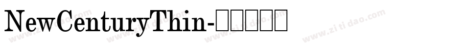 NewCenturyThin字体转换