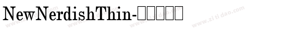 NewNerdishThin字体转换