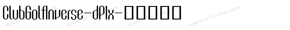 ClubGolfInverse-dP1x字体转换