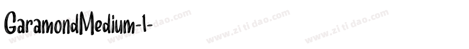 GaramondMedium-1字体转换