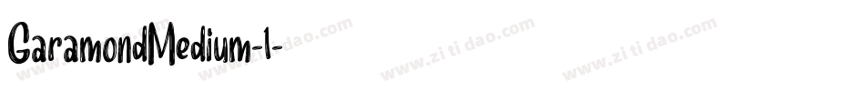 GaramondMedium-1字体转换