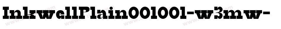 InkwellPlain001001-w3mw字体转换