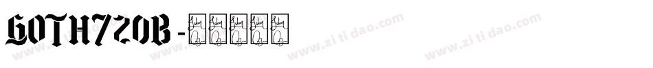 Goth720b字体转换