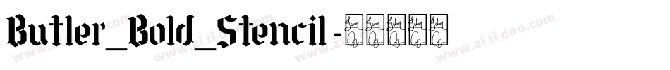 Butler_Bold_Stencil字体转换