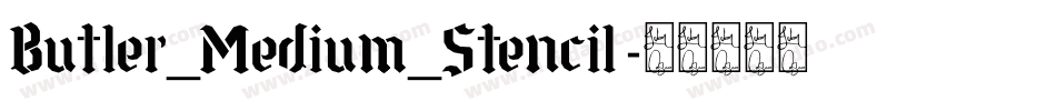 Butler_Medium_Stencil字体转换
