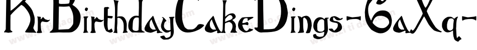 KrBirthdayCakeDings-6aXq字体转换