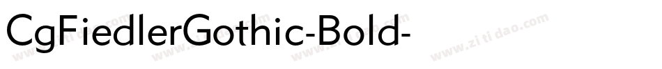 CgFiedlerGothic-Bold字体转换