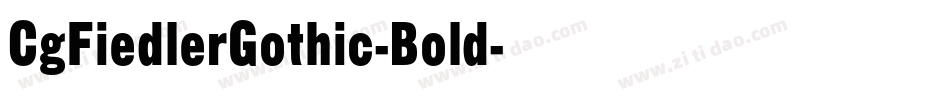 CgFiedlerGothic-Bold字体转换