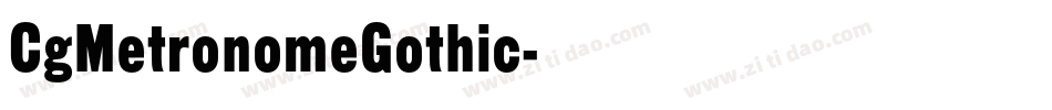 CgMetronomeGothic字体转换