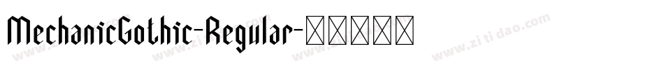 MechanicGothic-Regular字体转换