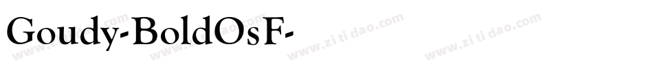 Goudy-BoldOsF字体转换
