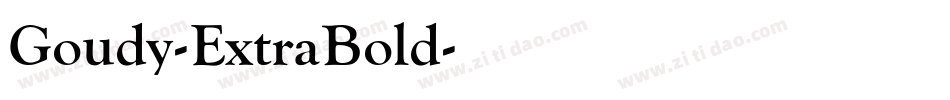 Goudy-ExtraBold字体转换