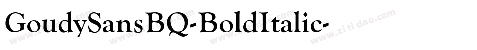 GoudySansBQ-BoldItalic字体转换