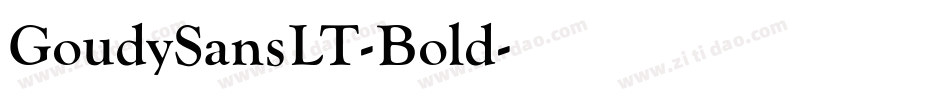 GoudySansLT-Bold字体转换