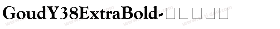 GoudY38ExtraBold字体转换