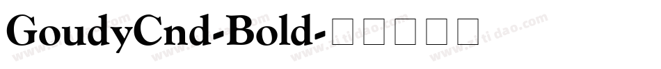 GoudyCnd-Bold字体转换