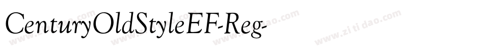 CenturyOldStyleEF-Reg字体转换