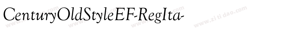 CenturyOldStyleEF-RegIta字体转换
