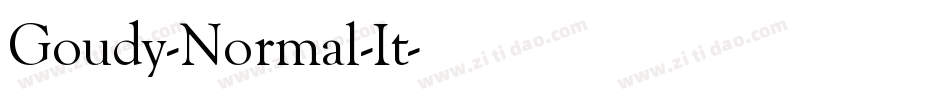 Goudy-Normal-It字体转换