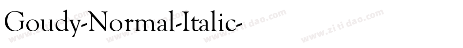 Goudy-Normal-Italic字体转换