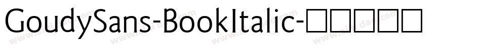 GoudySans-BookItalic字体转换