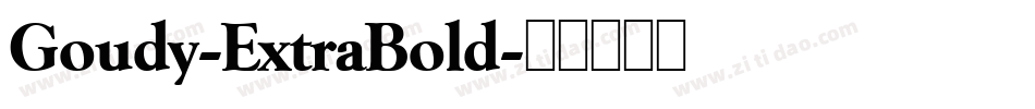 Goudy-ExtraBold字体转换
