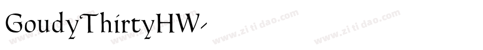 GoudyThirtyHW字体转换