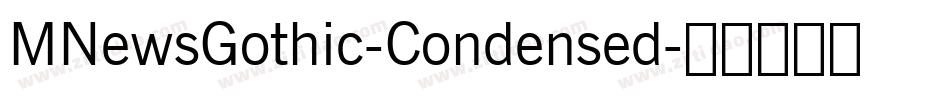 MNewsGothic-Condensed字体转换