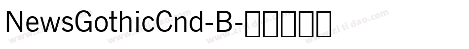 NewsGothicCnd-B字体转换