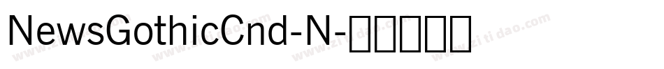 NewsGothicCnd-N字体转换