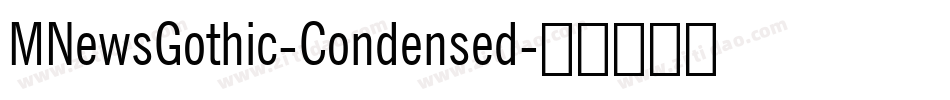 MNewsGothic-Condensed字体转换